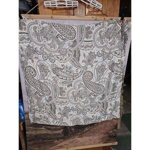BELLA LUX FINE LINEN PAINTED PAISLEY FULL/QUEEN DUVET COVER 90x90 2 Shams